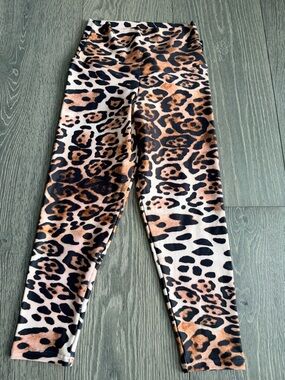 Exotica Tan Black Leopard Cheetah Print High Waist Leggings Animal Print